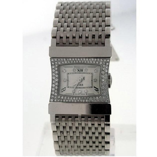 Best Wholesale Fancy Ladies 18k White Gold with Diamonds Quartz Watches B338.563.109