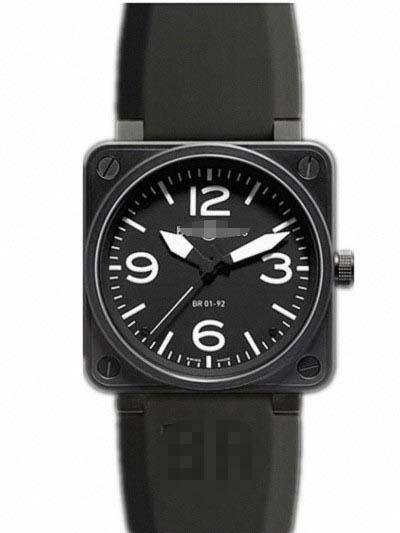 Custom Rubber Watch Bands BR01-92-AU-BKCARB_SWA