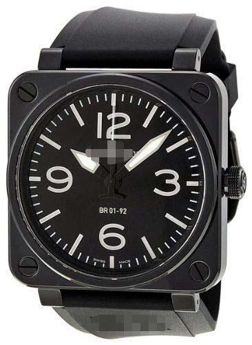 Custom Black Watch Face BR01-92-Black-Ceramic