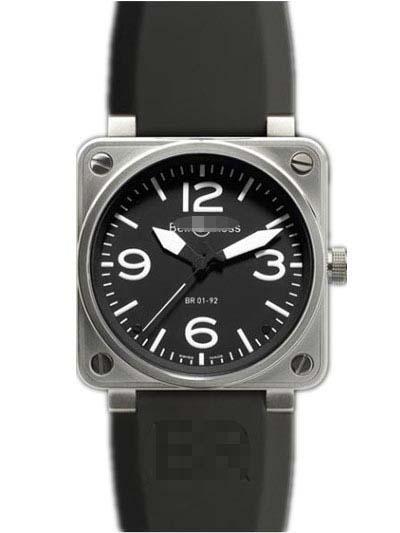 Custom Rubber Watch Bands BR01-92-BLK-ST_SWA