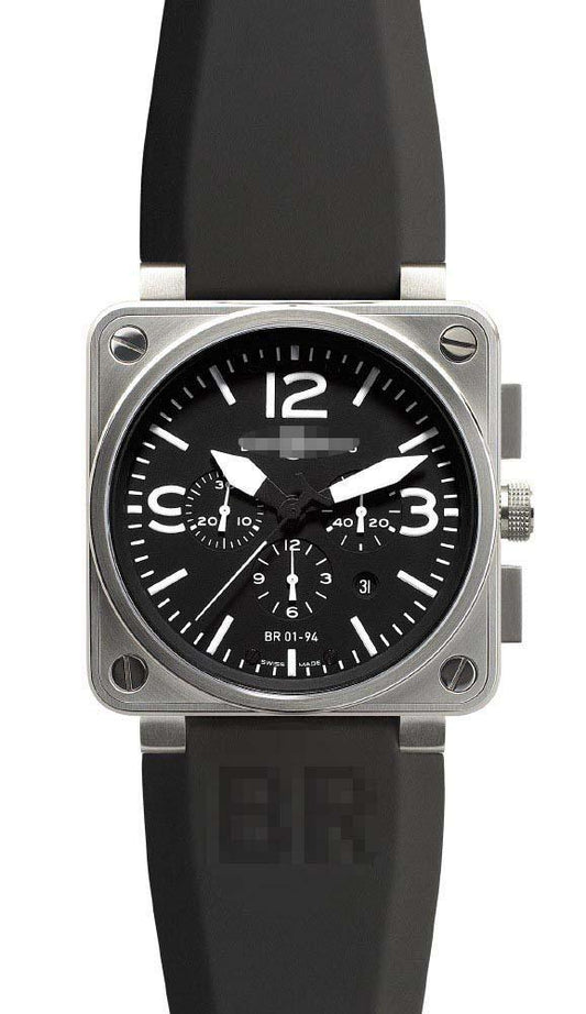 Custom Black Watch Dial BR01-94-Steel-Black