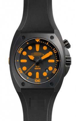 Custom Black Watch Dial BR02-92-Orange