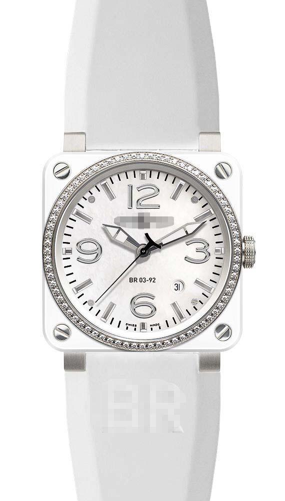 Customized Rubber Watch Bands BR03-92-WH-C-D_SRB