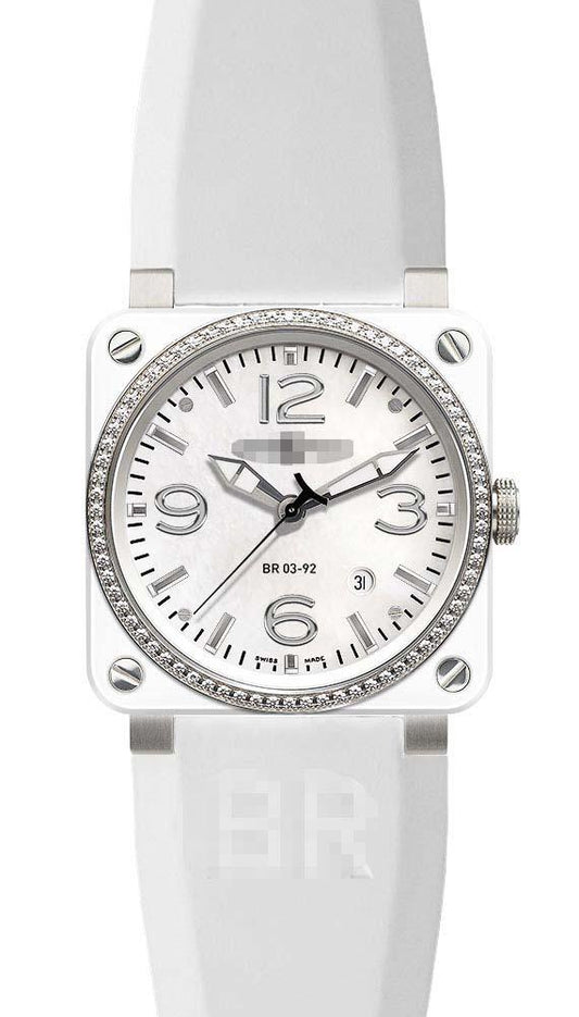 Customized Rubber Watch Bands BR03-92-WH-C-D_SRB