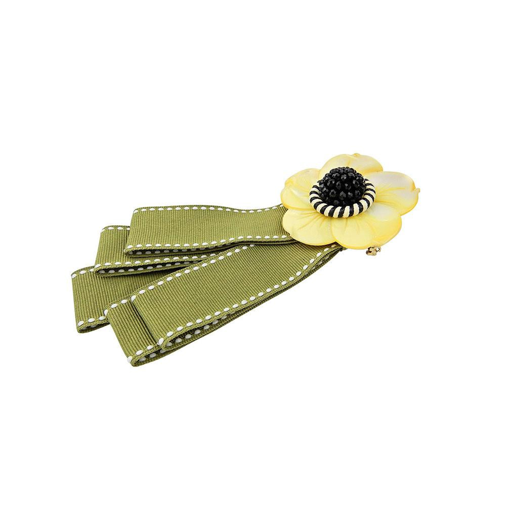 Custom Alpine Plants Shell Floral Handmade Brooch