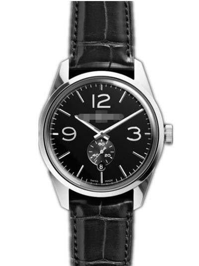 Wholesale Leather Watch Straps BRV-123-OFFICER-BLK-S