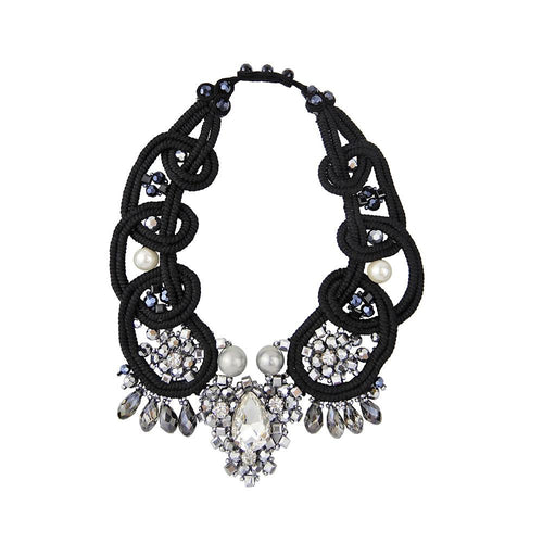 Wholesale Luxury Gothic Macrame Art Handmade Necklace Custom Bijoux