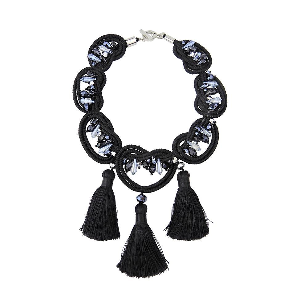 Wholesale Beautiful Expensive Handmade Macrame Art Statement Pendant Necklace Custom Bijoux