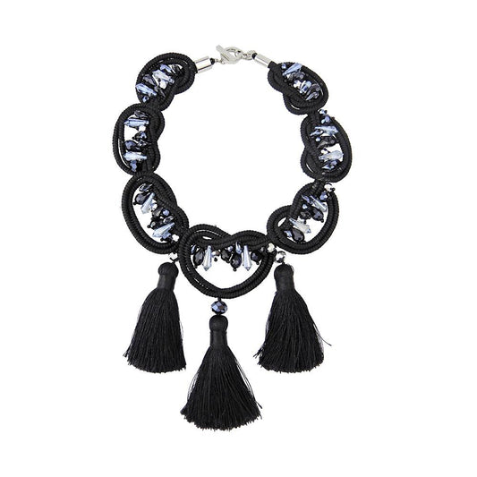 Wholesale Beautiful Expensive Handmade Macrame Art Statement Pendant Necklace Custom Bijoux