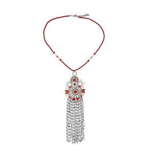 Custom Cascade Crystal Drape Handmade Necklace Roaring 20s Jewelry