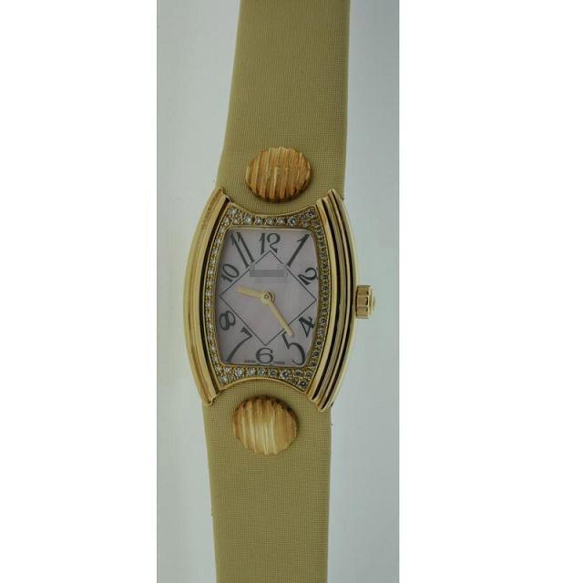 Wholesale Ladies 24mm x 30mm 18k Yellow Gold Watches 