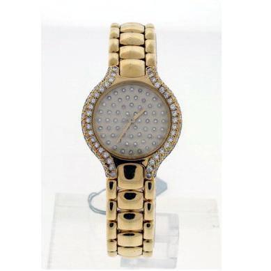 Wholesale New Stylish Ladies 18k Yellow Gold with Diamonds Quartz Watches 866960