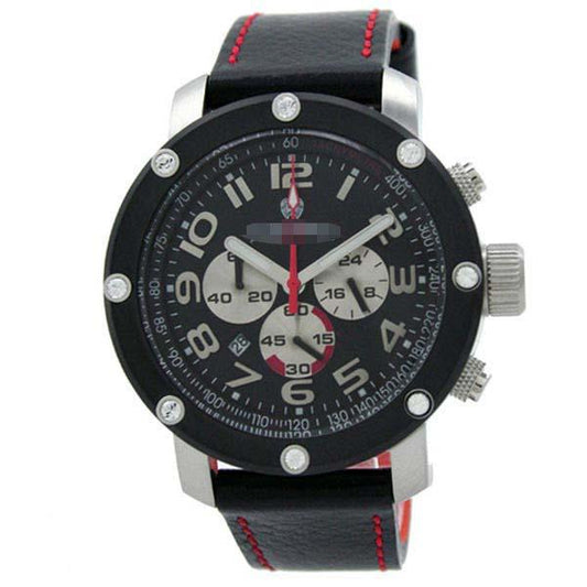 Customized Leather Watch Bands ES46SBK-BK