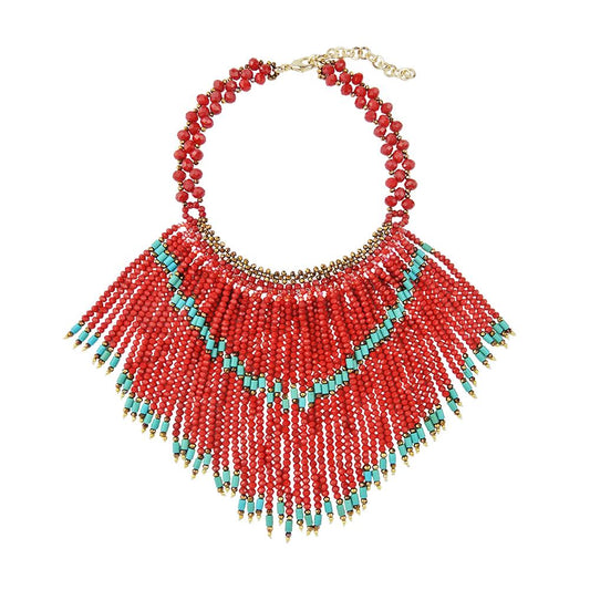 Wholesale Ethnic Expensive Tassel Cascade Handmade Necklace Custom Bijoux