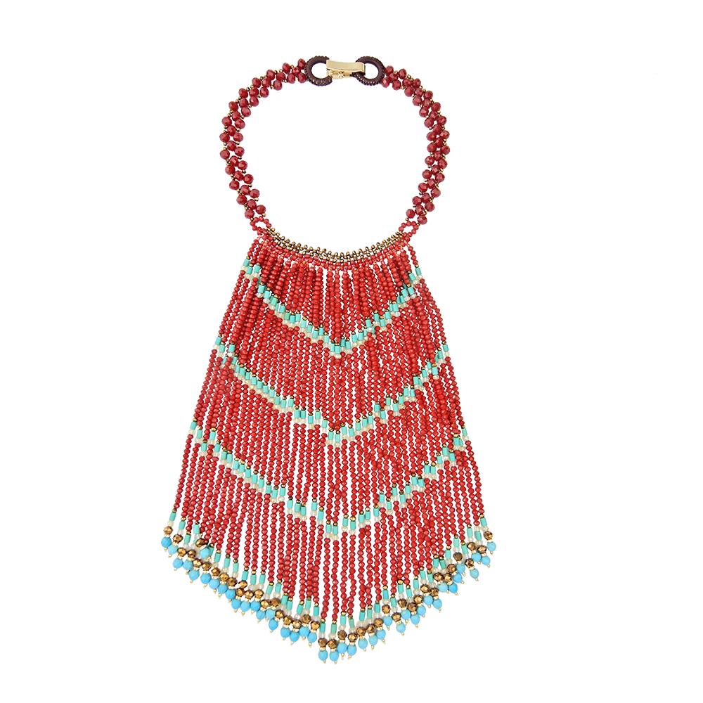 Wholesale Unique Luxuries Himalayas Tassel Cascade Handmade Necklace Custom Bijoux