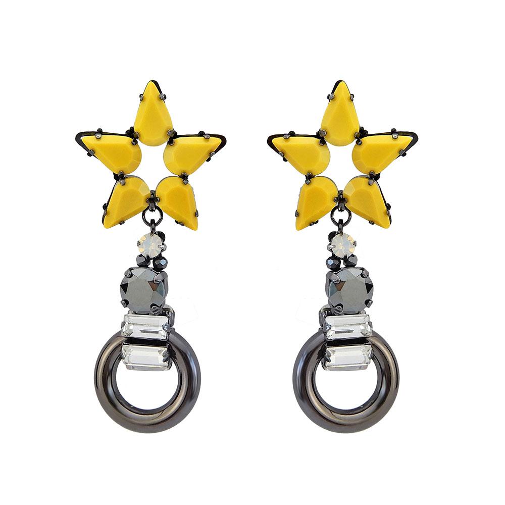 Wholesale Hoop Handcrafted Statement Star Earring Custom Bijoux