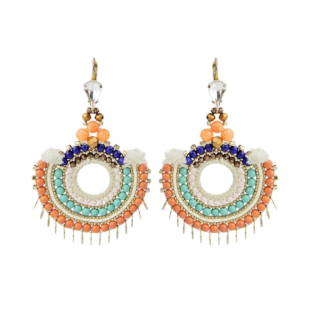 Custom Luxury Orange Handmade Earrings Jewelry