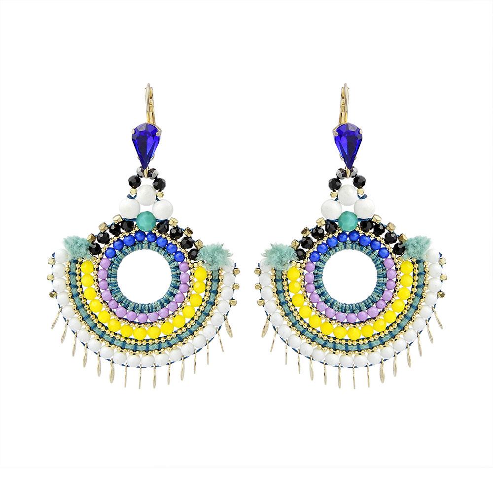 Custom Hand Woven Chandelier Handmade Hoop Earrings