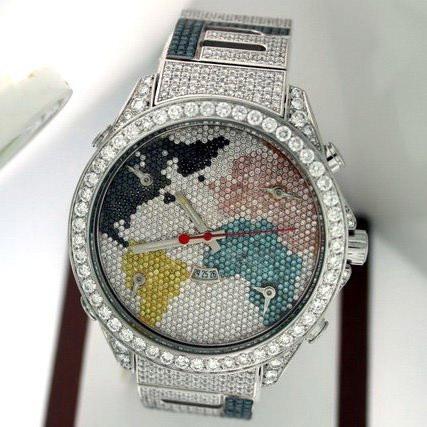 Net Shop Beautiful Customized Men's Stainless Steel with Diamonds Quartz Watches JC 47