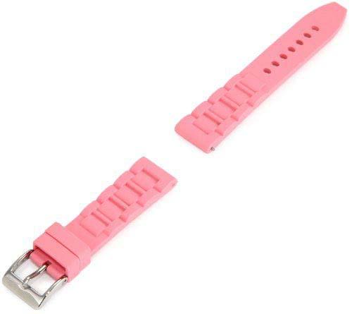 Customize Silicone Watch Bands JB-20-RUB-PINKSILV