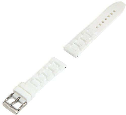 Customised Silicone Watch Bands JB-20-RUB-WHTSILV