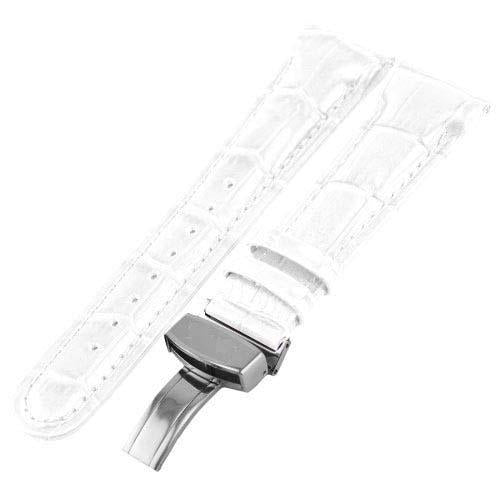 Custom Calfskin Watch Bands JB-20MMSILV-WHT