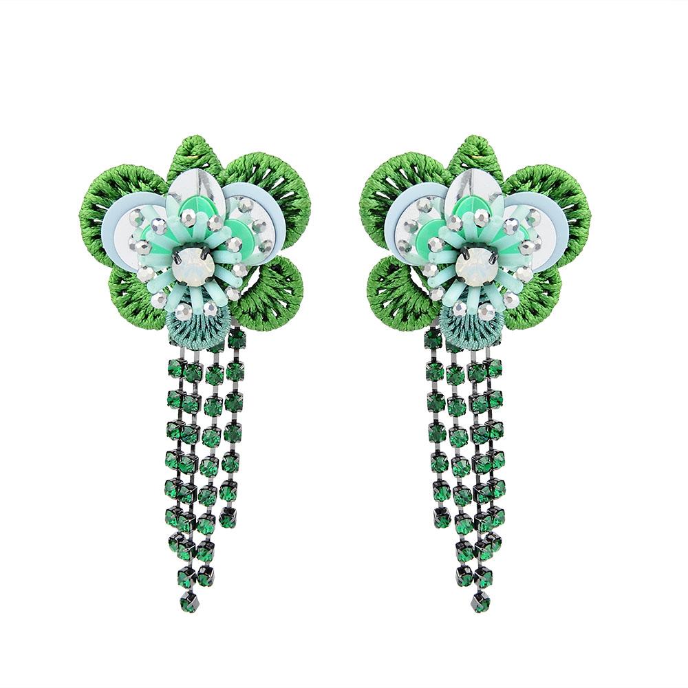 Wholesale Handmade Earrings With Cup Chain Tassels Custom Bijoux