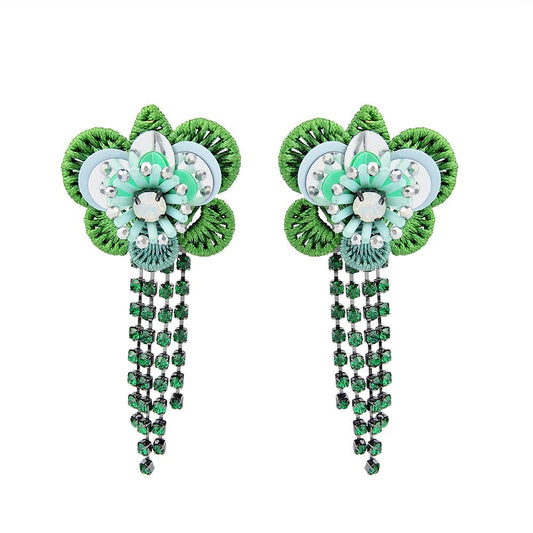 Wholesale Handmade Earrings With Cup Chain Tassels Custom Bijoux