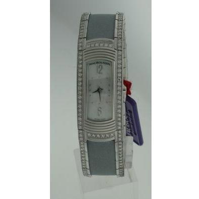 Wholesale Ladies 17mm x 32mm 18k White Gold with Diamonds Watches 