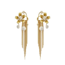 Load image into Gallery viewer, Wholesale Metal Pearl Tassel Handmade Earrings Roaring 20s Jewelry Custom Bijoux