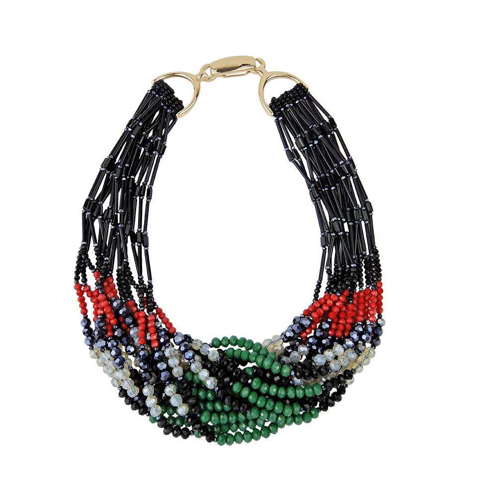 Wholesale Luxuries Multi Lines Handmade Chunky Necklace Custom Bijoux