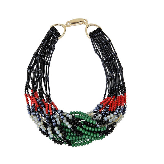 Wholesale Luxuries Multi Lines Handmade Chunky Necklace Custom Bijoux