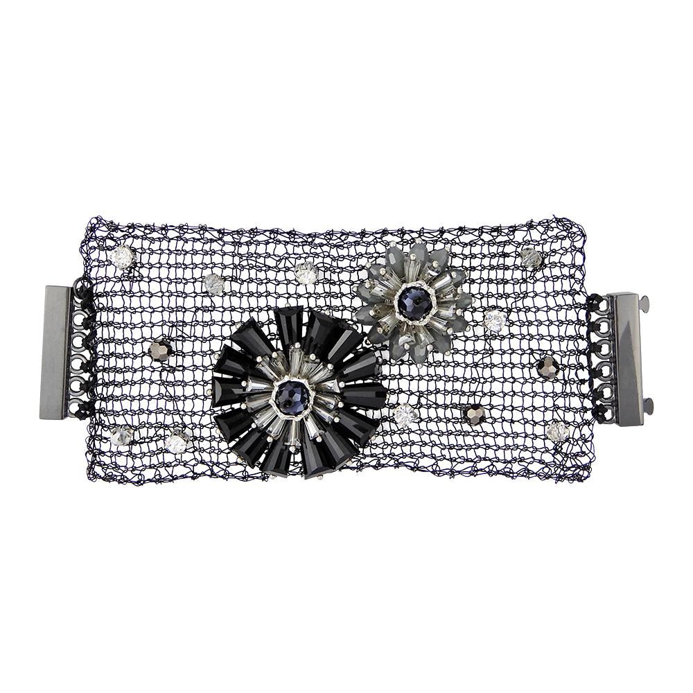 Custom Punk Metal Handmade Flower Bracelet Gothic Jewelry