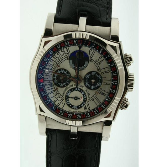 Custom Luxurious Men's 18k White Gold Manual Wind Watches SY43561003.53