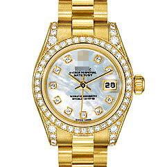 Customized World's Most Luxurious Ladies 18k Yellow Gold with Diamonds Automatic Watches 179158