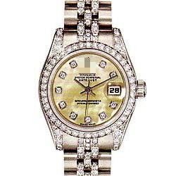 Customized Unique Famous Ladies 18k White Gold with Diamonds Automatic Watches 179159