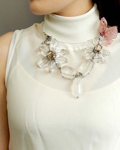 Custom Rock Crystal Handmade Roaring 20s Necklace Jewelry