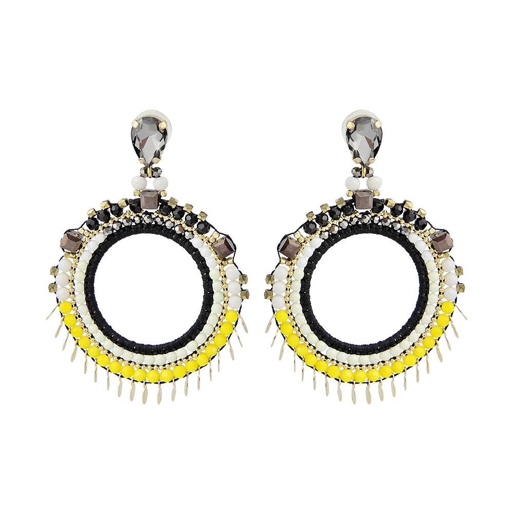 Custom Statement Handcrafted Bead Weaving Hoops Earrings