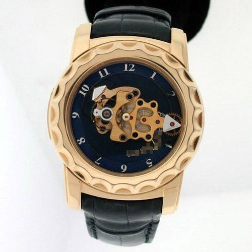 Custom Made International Luxurious Men's 18k Yellow Gold Manual Wind Watches 016-88