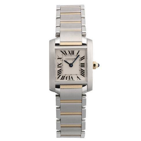 Home Wholesale Classic Customize Ladies 18k Yellow Gold and Stainless Steel Quartz Watches W51007Q4