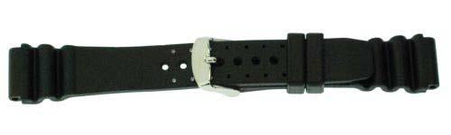 Customised Rubber Watch Bands ZC-20RUH-BLACK