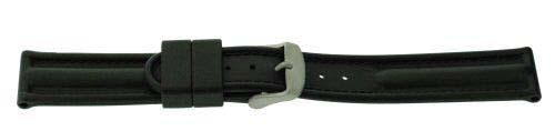 Custom Rubber Watch Bands ZC-20SLK-BLACK