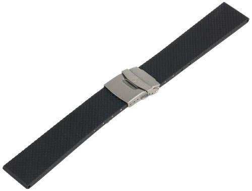 Custom Rubber Watch Bands ZC-22RDB-BLACK-MOM